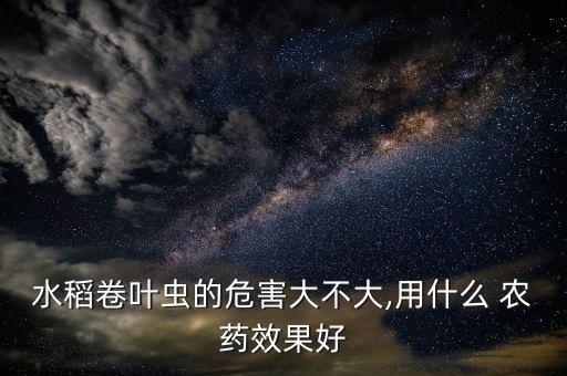 水稻卷葉蟲的危害大不大,用什么 農藥效果好