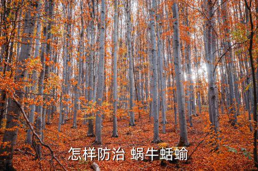 怎樣防治 蝸牛蛞蝓