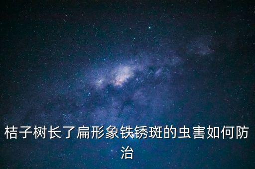 桔子樹長了扁形象鐵銹斑的蟲害如何防治