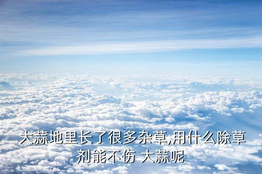 大蒜地里長了很多雜草,用什么除草劑能不傷 大蒜呢