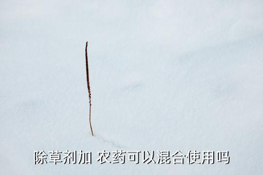除草劑加 農(nóng)藥可以混合使用嗎