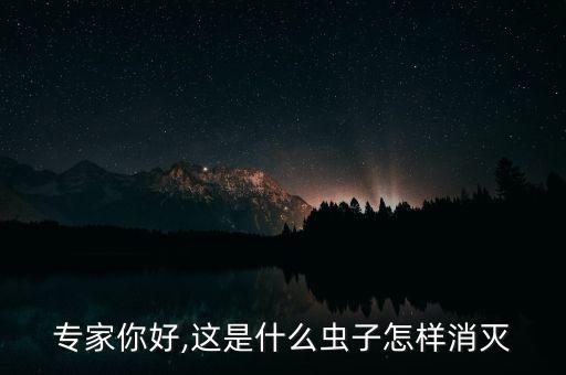 專家你好,這是什么蟲子怎樣消滅