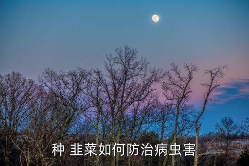 種 韭菜如何防治病蟲害