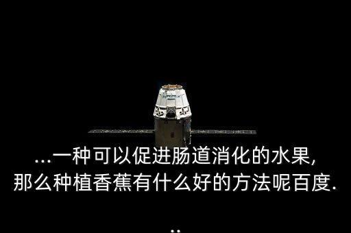 ...一種可以促進腸道消化的水果,那么種植香蕉有什么好的方法呢百度...