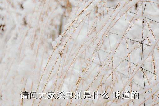 請問大家殺蟲劑是什么 味道的