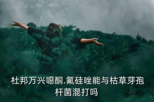  杜邦萬興噁酮.氟硅唑能與枯草芽孢桿菌混打嗎