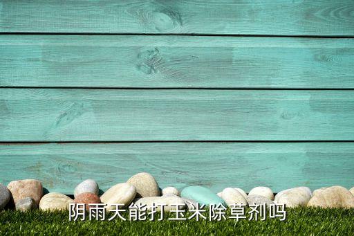 陰雨天能打玉米除草劑嗎