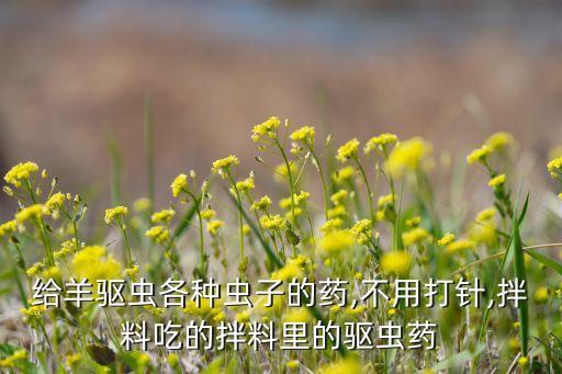 給羊驅蟲各種蟲子的藥,不用打針,拌料吃的拌料里的驅蟲藥
