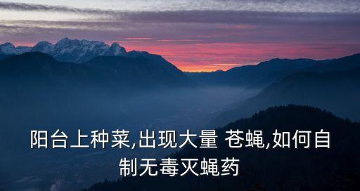 蒼蠅怕什么農(nóng)藥,蒼蠅最怕什么東西和氣味
