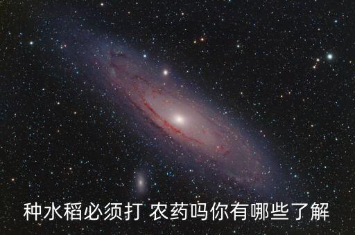 種水稻必須打 農(nóng)藥嗎你有哪些了解