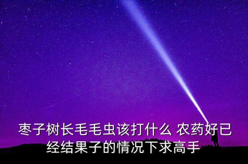  棗子樹長毛毛蟲該打什么 農藥好已經結果子的情況下求高手