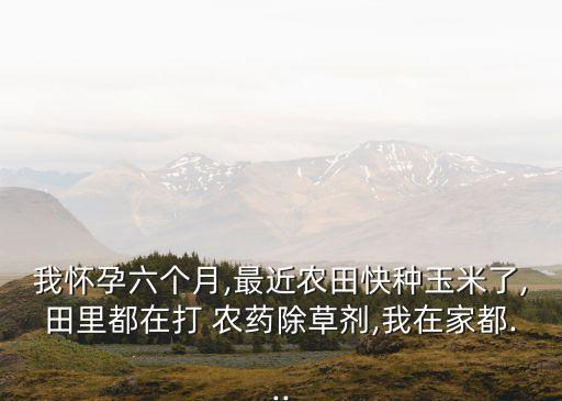 我懷孕六個月,最近農(nóng)田快種玉米了,田里都在打 農(nóng)藥除草劑,我在家都...