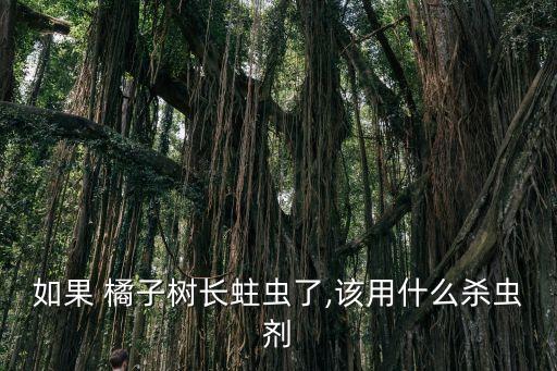 如果 橘子樹長蛀蟲了,該用什么殺蟲劑
