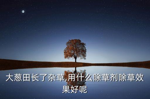 大蔥田長了雜草,用什么除草劑除草效果好呢