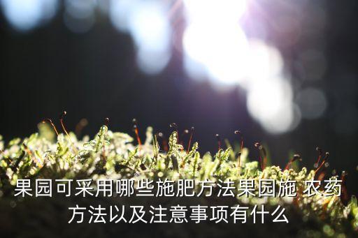 果園可采用哪些施肥方法果園施 農藥方法以及注意事項有什么