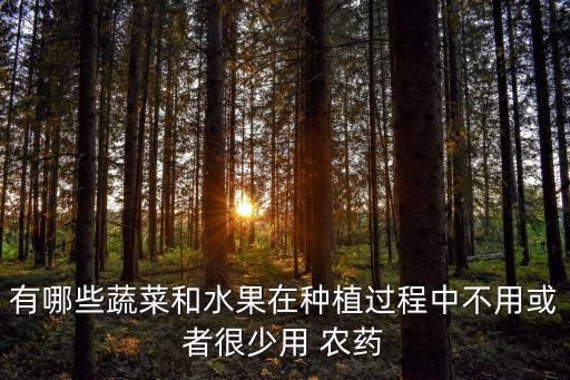 什么菜少蟲害少打農藥
