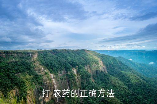 打 農藥的正確方法