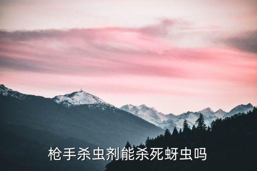 槍手殺蟲劑能殺死蚜蟲嗎