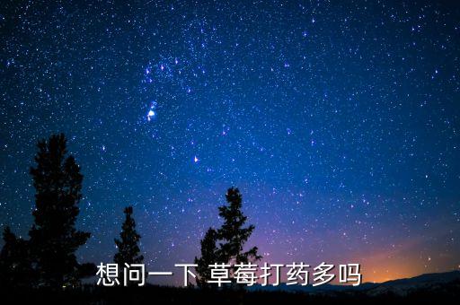 想問一下 草莓打藥多嗎