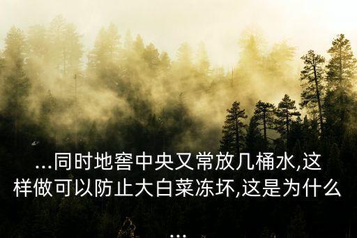 ...同時(shí)地窖中央又常放幾桶水,這樣做可以防止大白菜凍壞,這是為什么...
