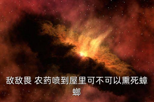 敵敵畏 農藥噴到屋里可不可以熏死蟑螂