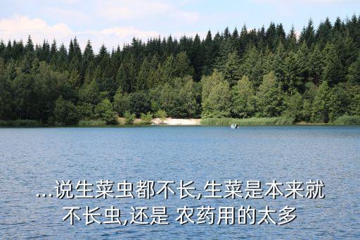 ...說生菜蟲都不長,生菜是本來就不長蟲,還是 農藥用的太多