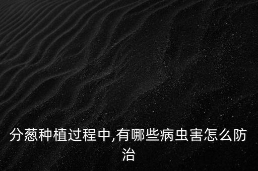 分蔥種植過(guò)程中,有哪些病蟲(chóng)害怎么防治