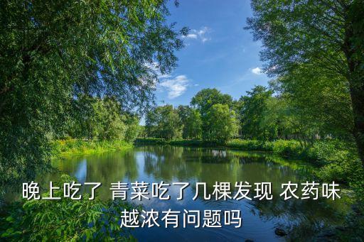 晚上吃了 青菜吃了幾棵發現 農藥味越濃有問題嗎