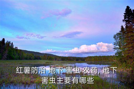 紅薯防治 地下 害蟲 農藥, 地下 害蟲主要有哪些