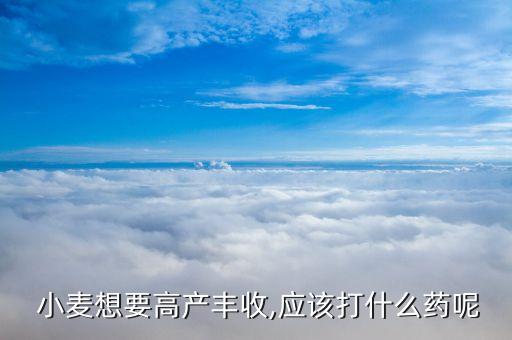  小麥想要高產(chǎn)豐收,應(yīng)該打什么藥呢