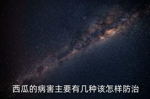  西瓜的病害主要有幾種該怎樣防治