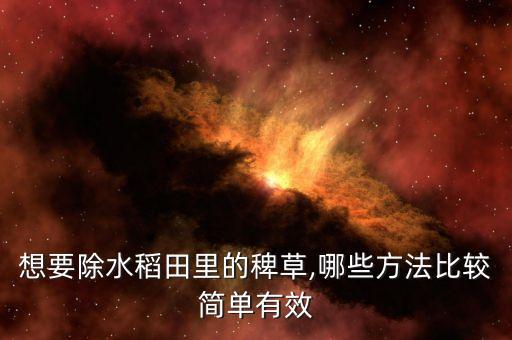除稗草用什么農(nóng)藥