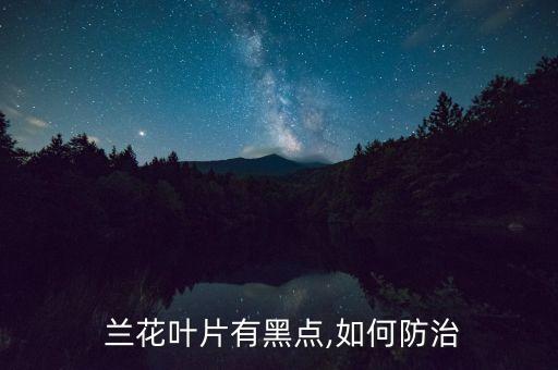  蘭花葉片有黑點,如何防治