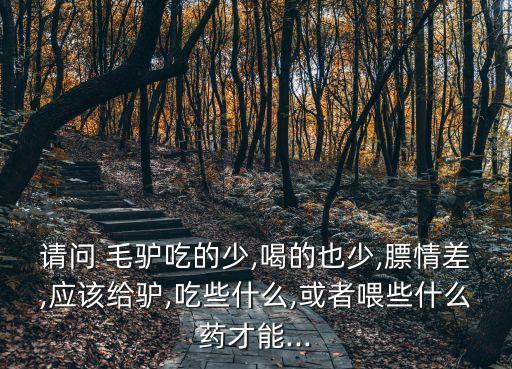 請(qǐng)問 毛驢吃的少,喝的也少,膘情差,應(yīng)該給驢,吃些什么,或者喂些什么藥才能...