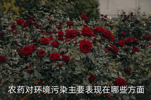  農藥對環境污染主要表現在哪些方面
