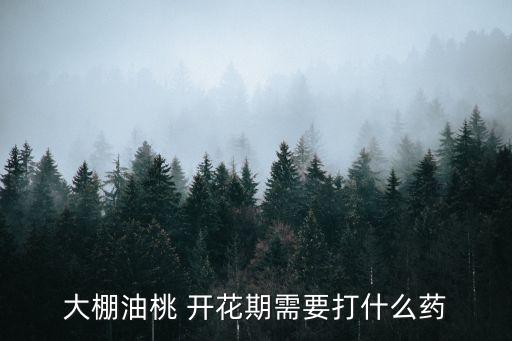 大棚油桃 開花期需要打什么藥