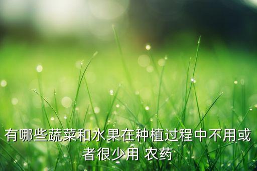 有哪些蔬菜和水果在種植過程中不用或者很少用 農藥