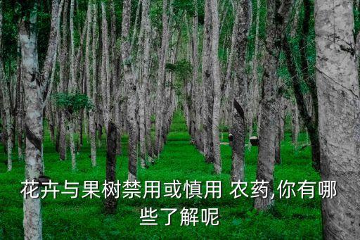 花卉與果樹禁用或慎用 農藥,你有哪些了解呢