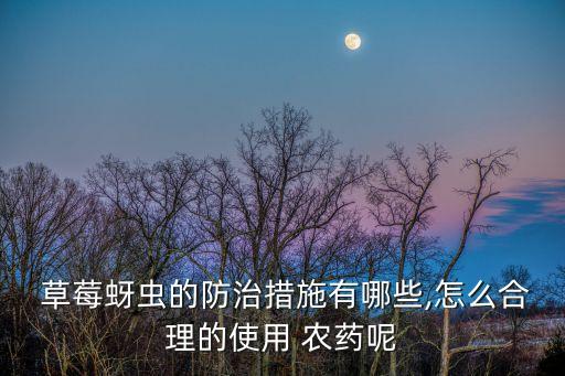 草莓有蟲 用什么農藥好,草莓打的什么農藥