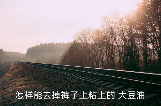 怎樣能去掉褲子上粘上的 大豆油