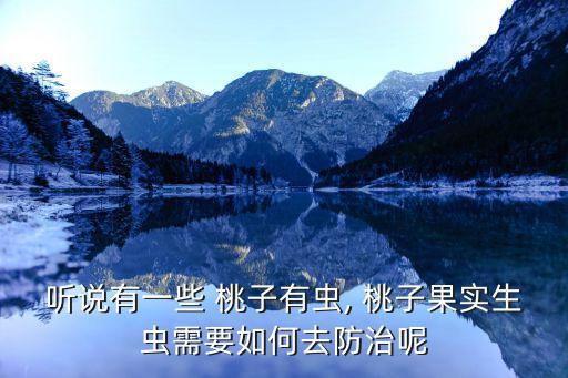 聽說有一些 桃子有蟲, 桃子果實生蟲需要如何去防治呢