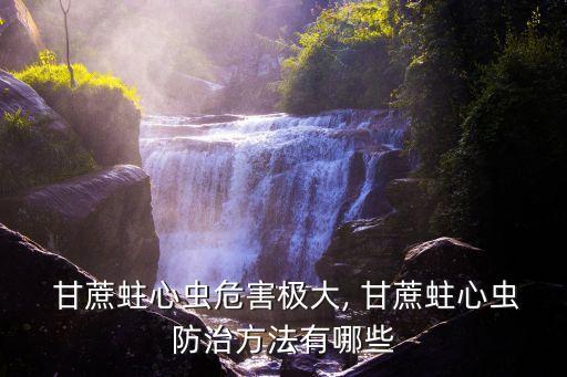  甘蔗蛀心蟲危害極大, 甘蔗蛀心蟲防治方法有哪些