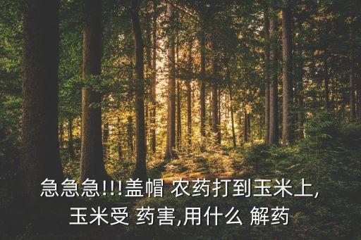 農藥用什么解藥可解除藥害