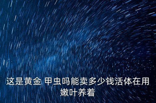 這是黃金 甲蟲嗎能賣多少錢活體在用嫩葉養著
