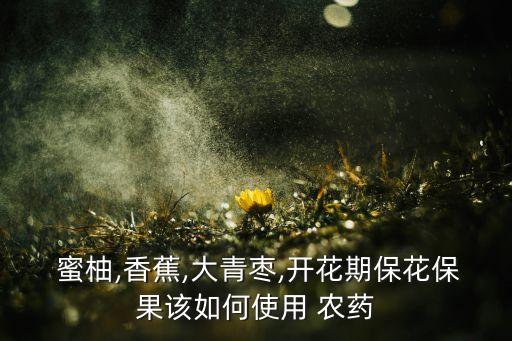  蜜柚,香蕉,大青棗,開花期保花保果該如何使用 農藥