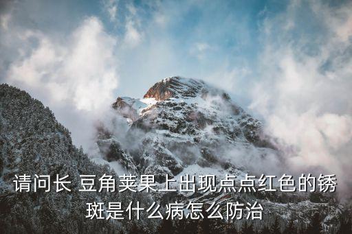 豆角生銹了用什么農藥,豆角主要打什么農藥
