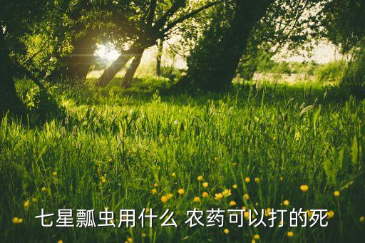 七星瓢蟲用什么 農藥可以打的死