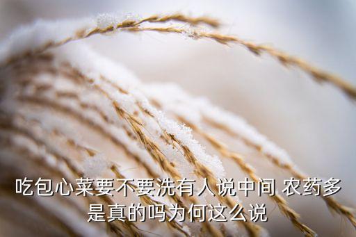 吃包心菜要不要洗有人說中間 農(nóng)藥多是真的嗎為何這么說