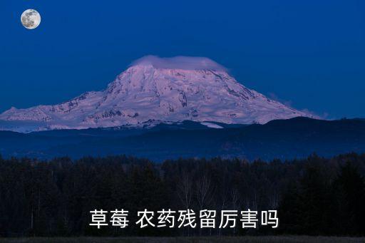  草莓 農(nóng)藥殘留厲害嗎