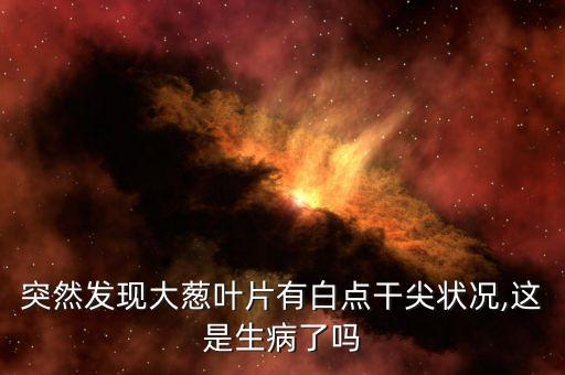 突然發(fā)現(xiàn)大蔥葉片有白點干尖狀況,這是生病了嗎